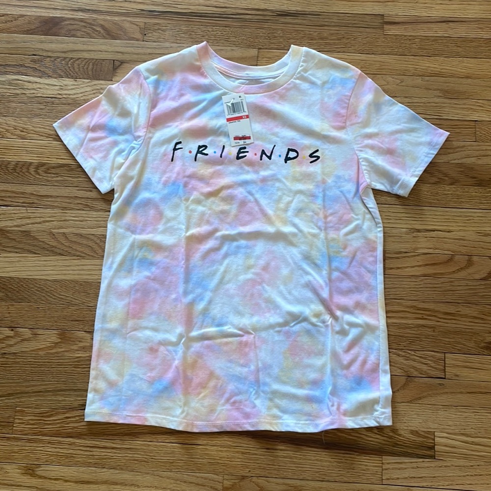 Cute FRIENDS tv show tie die tee. Never worn, still has tag, great condition